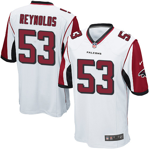 Men's Game LaRoy Reynolds Nike Jersey White Road - #53 NFL Atlanta Falcons